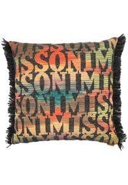 Missoni Home logo-print fringed cushion - Verde