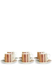 Missoni Home Stripes Jenkins coffee cup set - Marrone