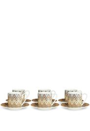 Missoni Home Zig Zag coffee cup set of 6 - Marrone