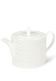 Missoni Home porcelain zig-zag pattern teapot - Bianco