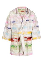 Missoni Home graphic-print bath robe - Toni neutri