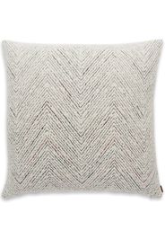 Missoni Home large Gres zigzag-woven cushion - Toni neutri