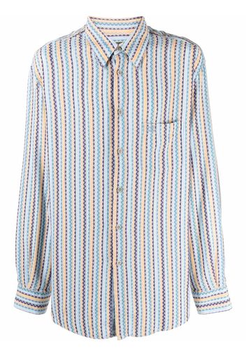 Missoni Pre-Owned Camicia a righe anni '90 - Blu