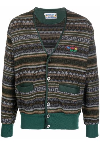 Missoni Pre-Owned Cardigan con motivo geometrico anni '90 - Verde