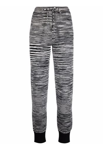 Missoni stripe-knit slim joggers - Nero