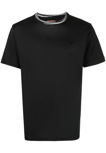 Missoni logo embroidered cotton T-shirt - Nero