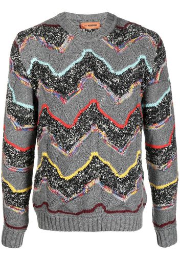 Missoni Maglione con intarsio a zigzag - Grigio