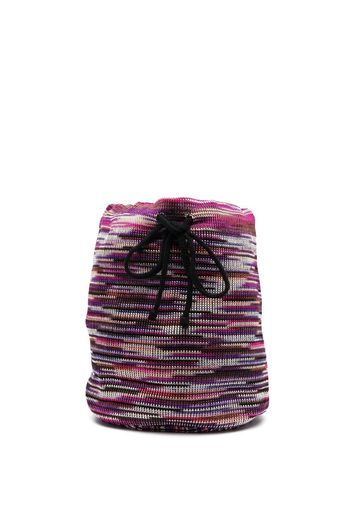 Missoni knitted drawstring bucket bag - Rosa