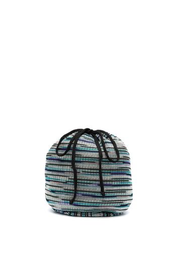 MISSONI knitted drawstring bucket bag - Blu