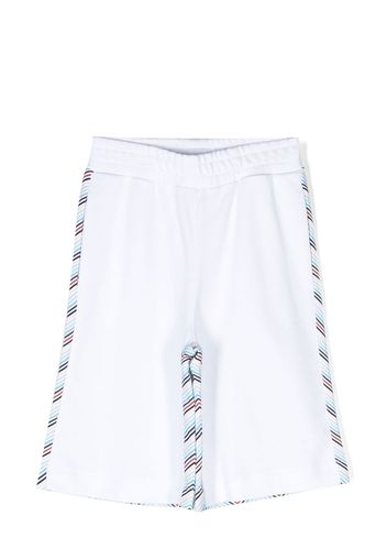 Missoni panelled zigzag-print shorts - Bianco