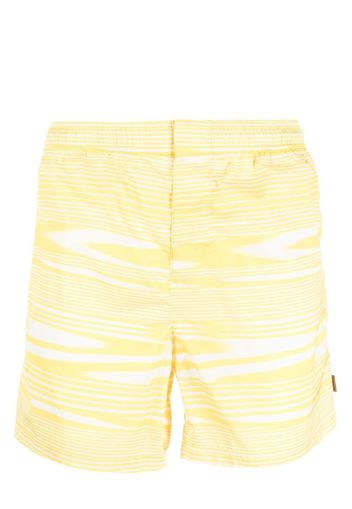 Missoni artist stripe-print swim shorts - Giallo