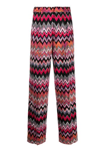 Missoni zigzag woven straight-leg trousers - Nero