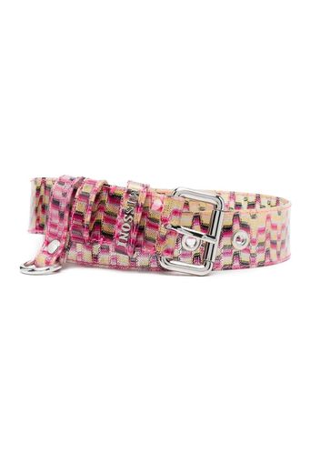 Missoni logo-plaque belt - Rosa