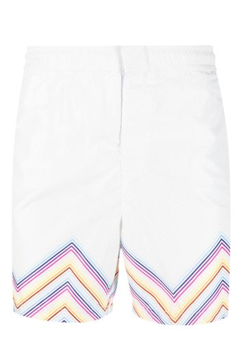 Missoni zig-zag print beach shorts - Bianco