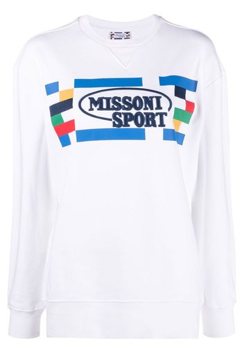 Missoni logo-print cotton sweatshirt - Bianco
