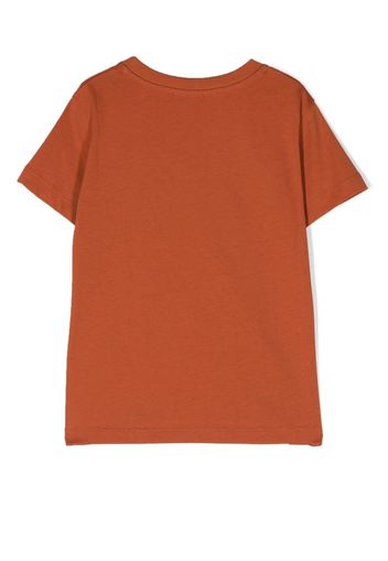 Missoni Kids debossed-logo cotton T-shirt - Marrone