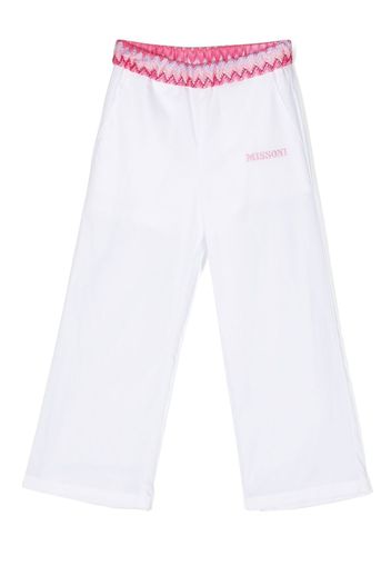 Missoni Kids embroidered-logo track pants - Bianco