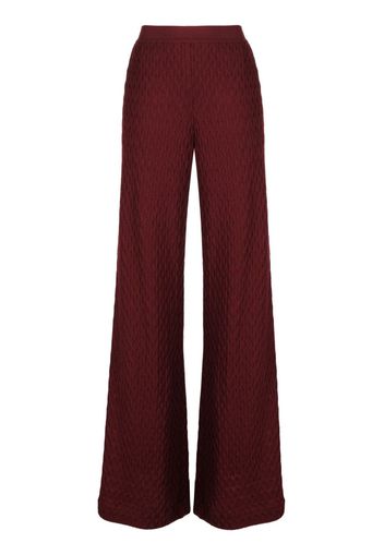 Missoni flared knitted trousers - Rosso