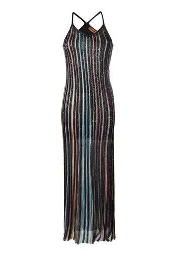 Missoni sequin-embellished pleated midi dress - Nero