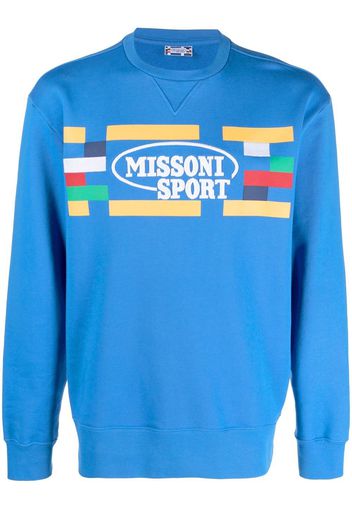 Missoni logo-print sweatshirt - Blu