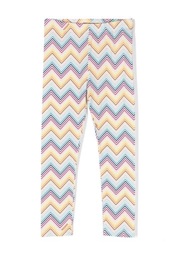 Missoni Kids rainbow zigzag leggings - Giallo