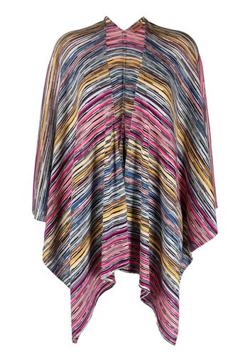 Missoni stripped knitted cape - Nero