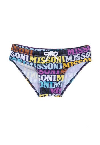 Missoni Kids logo-print swim trunks - Multicolore