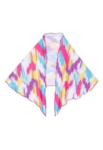 Missoni Kids abstract-print piped-trim scarf - Multicolore