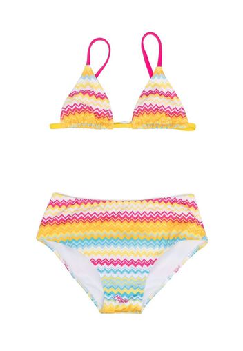 Missoni Kids zigzag-print triangle bikini - Giallo