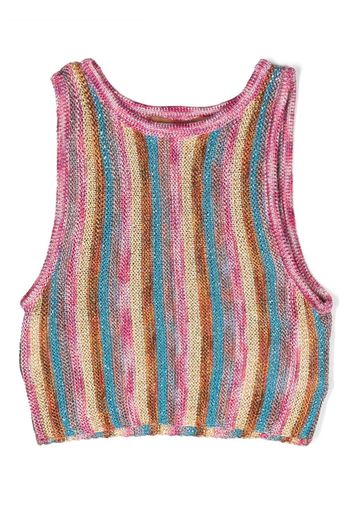 Missoni Kids sleeveless knitted top - Blu