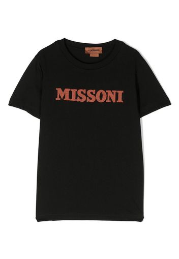 Missoni Kids logo-print short-sleeve T-shirt - Nero