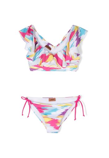 Missoni Kids graphic-print bikini set - Bianco