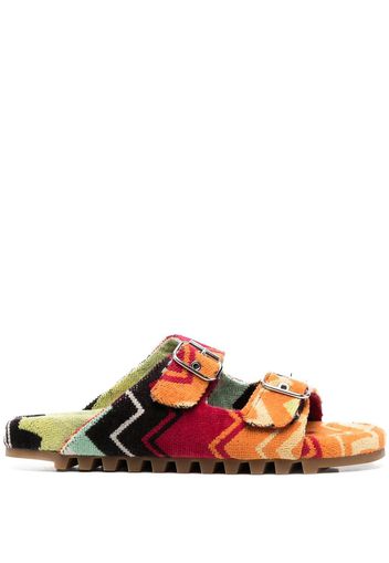 Missoni zigzag-print buckled sandals - Arancione