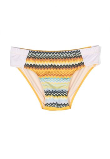 Missoni Kids graphic-print swim trunks - Giallo