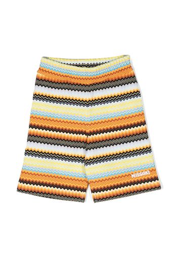 Missoni Kids zigzag-print knee-length shorts - Giallo