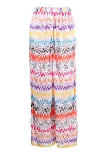 Missoni chevron-knit wide-leg trousers - Giallo