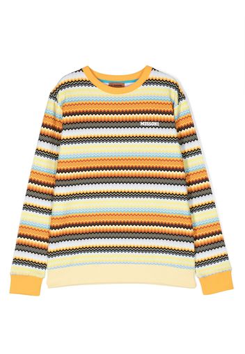 Missoni Kids striped knitted jumper - Giallo