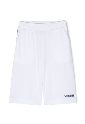 Missoni Kids logo-detail bermuda shorts - Bianco