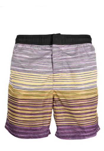 Missoni stripe-print elasticated-waistband swim shorts - Giallo