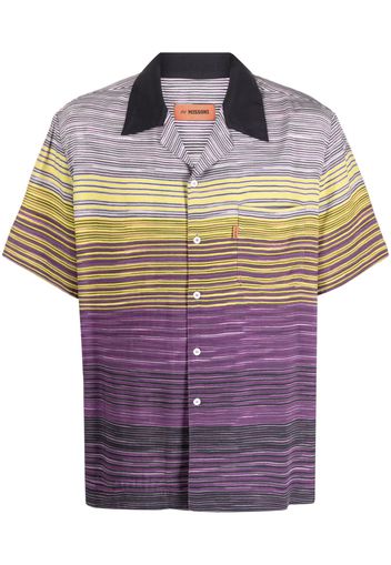 Missoni stripe-print short-sleeved shirt - Viola