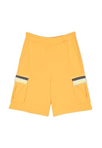 Missoni Kids zigzag-print cotton shorts - Giallo