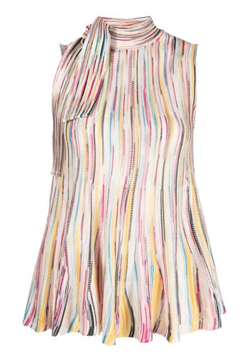 Missoni tie-fastening knitted top - Rosa