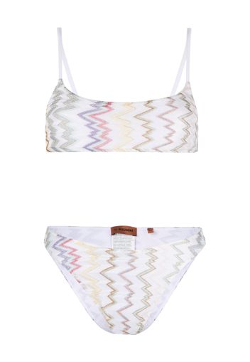 Missoni zigzag-motif bikini - Bianco
