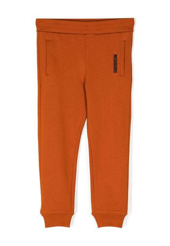 Missoni Kids logo-embroidered cotton track pants - Arancione