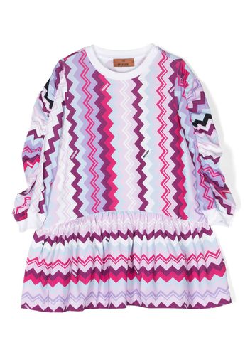 Missoni Kids zigzag-print stretch-cotton dress - Viola