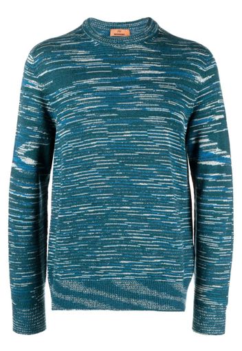 Missoni intarsia-knit striped cashmere jumper - Blu