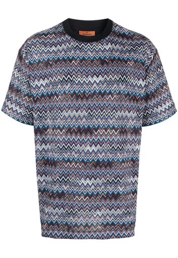 Missoni zigzag short-sleeve T-shirt - Blu