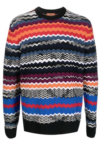 Missoni Maglione con motivo a zigzag - Blu