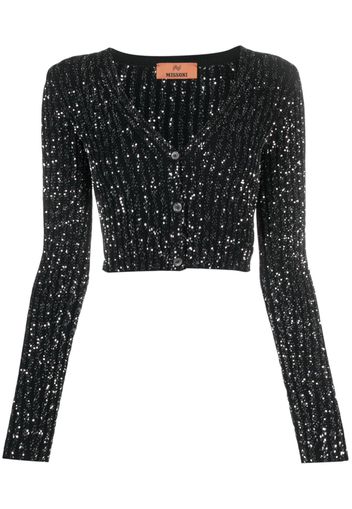 Missoni sequin-embellished V-neck cardigan - Nero