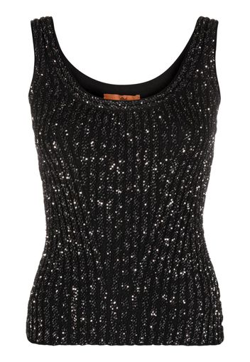 Missoni metallic-threading ribbed tank top - Nero